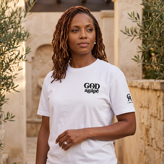 God Is Agápē — Standard Tee (White)