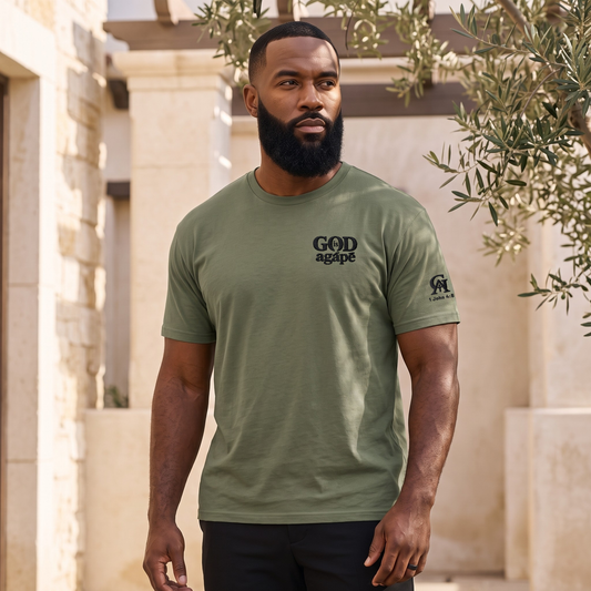 God Is Agápē — Standard Tee (Olive)