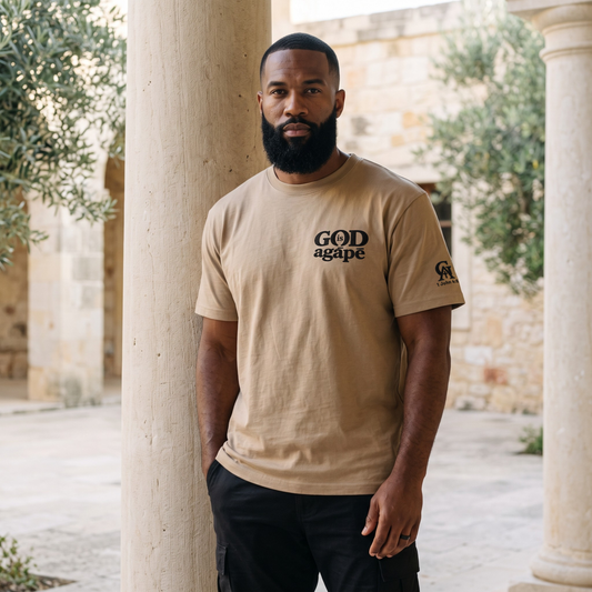 God Is Agápē — Standard Tee (Sand)