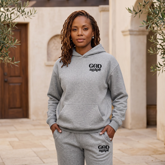 God Is Agápē — Covenant Set, Women's Fit (Athletic Grey)