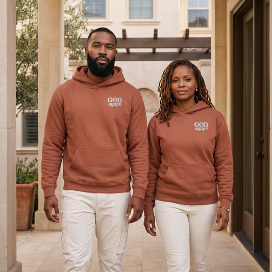 God Is Agápē — Covenant Hoodie, Oversized (Clay)