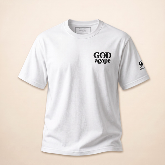 God Is Agápē — Standard Tee (White)