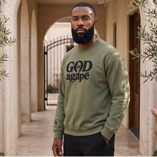 God Is Agápē — Steadfast Crew (Olive)