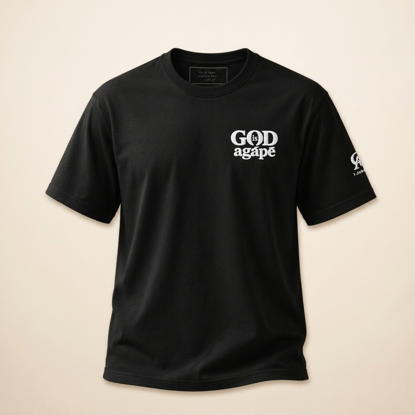 God Is Agápē — Standard Tee (Black)