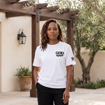 God Is Agápē — Standard Tee (White)