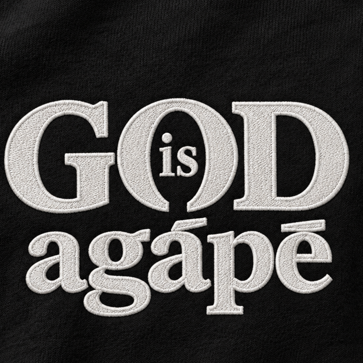 God Is Agápē — Steadfast Crew (Black)