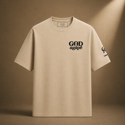 God Is Agápē — Standard Tee (Sand)