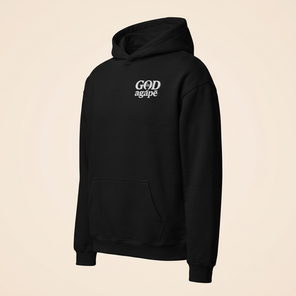 God Is Agápē — Covenant Hoodie, Oversized (Black)