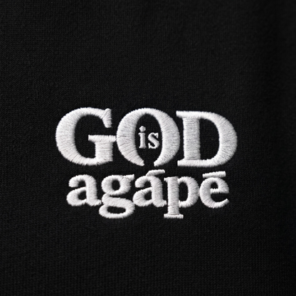 God Is Agápē — Covenant Hoodie, Oversized (Black)