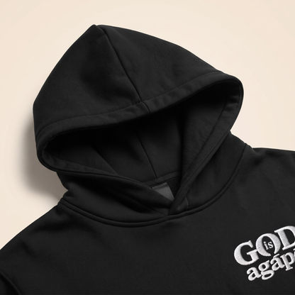 God Is Agápē — Covenant Hoodie, Oversized (Black)