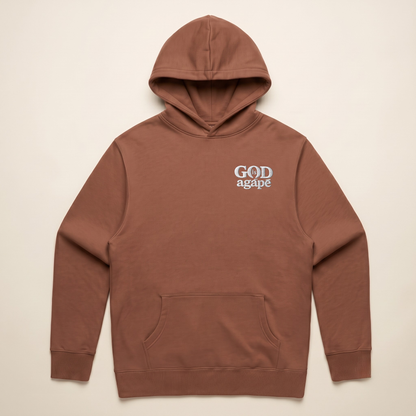 God Is Agápē — Covenant Hoodie, Oversized (Clay)