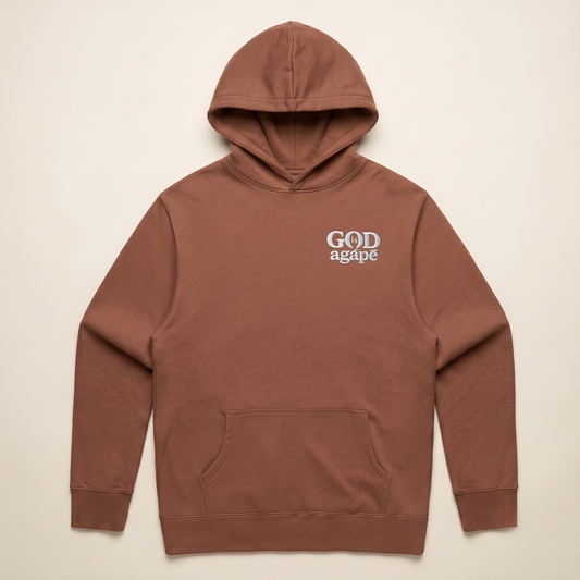 God Is Agápē — Covenant Hoodie, Oversized (Clay)