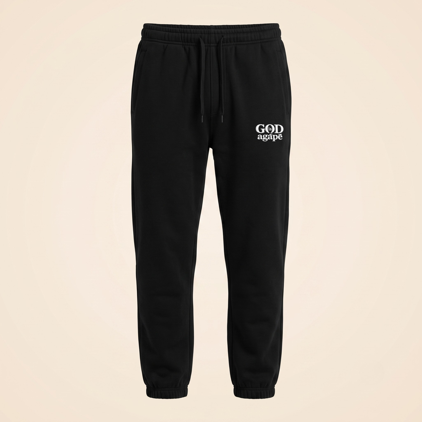 God Is Agápē — Covenant Track Pant (Black)