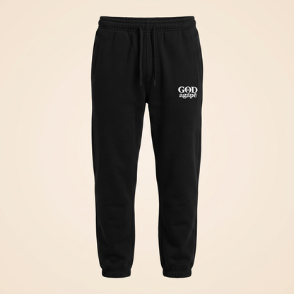 God Is Agápē — Covenant Track Pant (Black)
