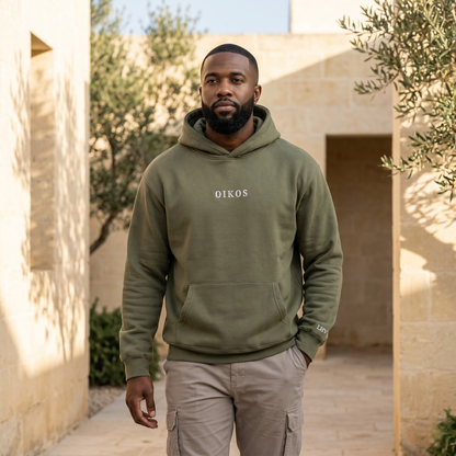 God Is Agápē — Oikos Hoodie (Olive)