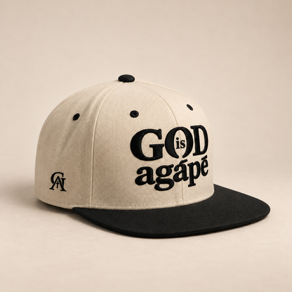 God Is Agápē Classic Snapback - Bone