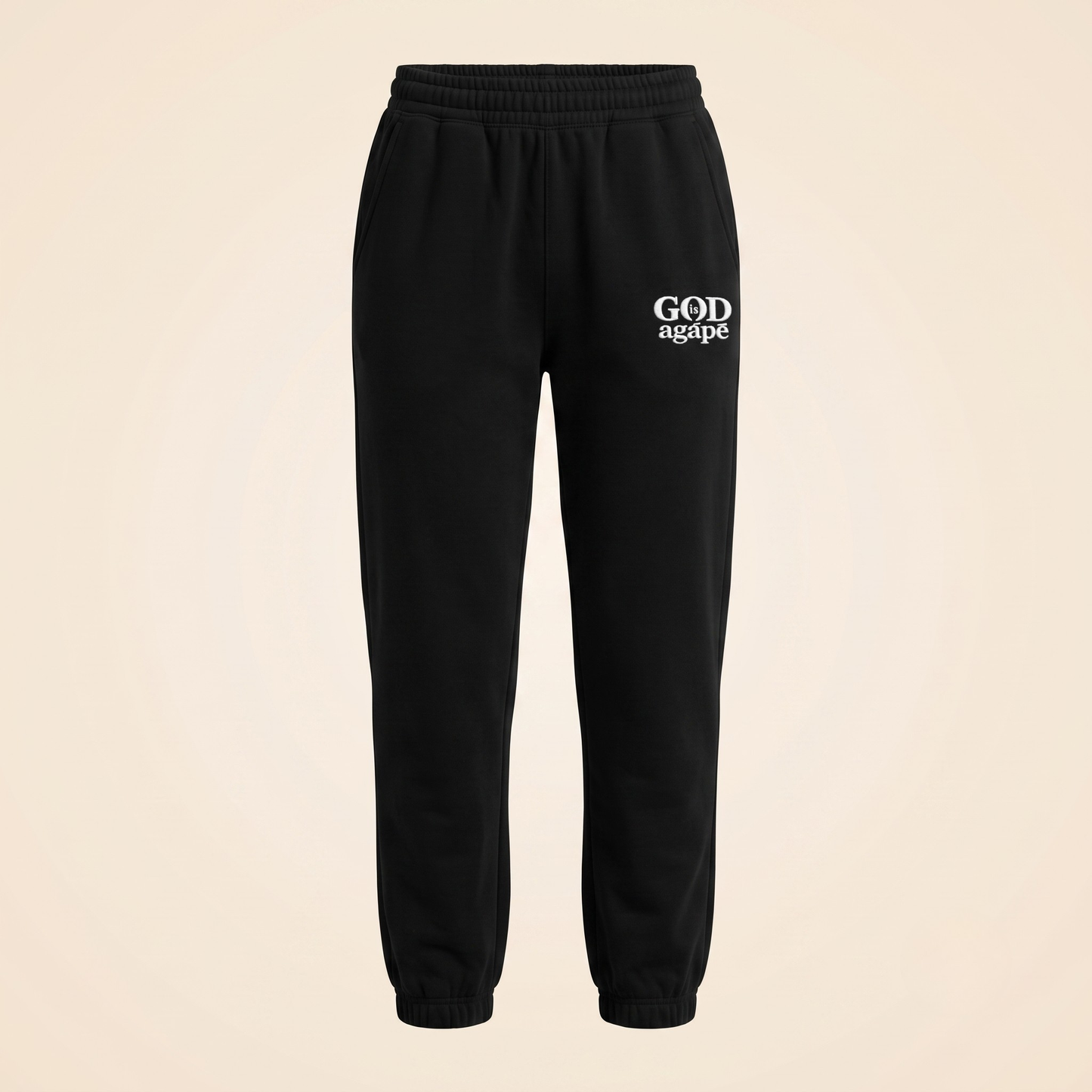 God Is Agápē — Covenant Track Pant, Women’s Fit (Black)