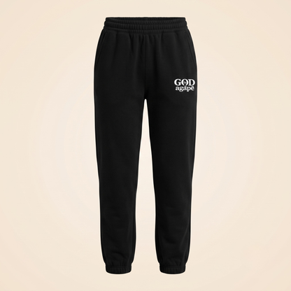 God Is Agápē — Covenant Track Pant, Women’s Fit (Black)