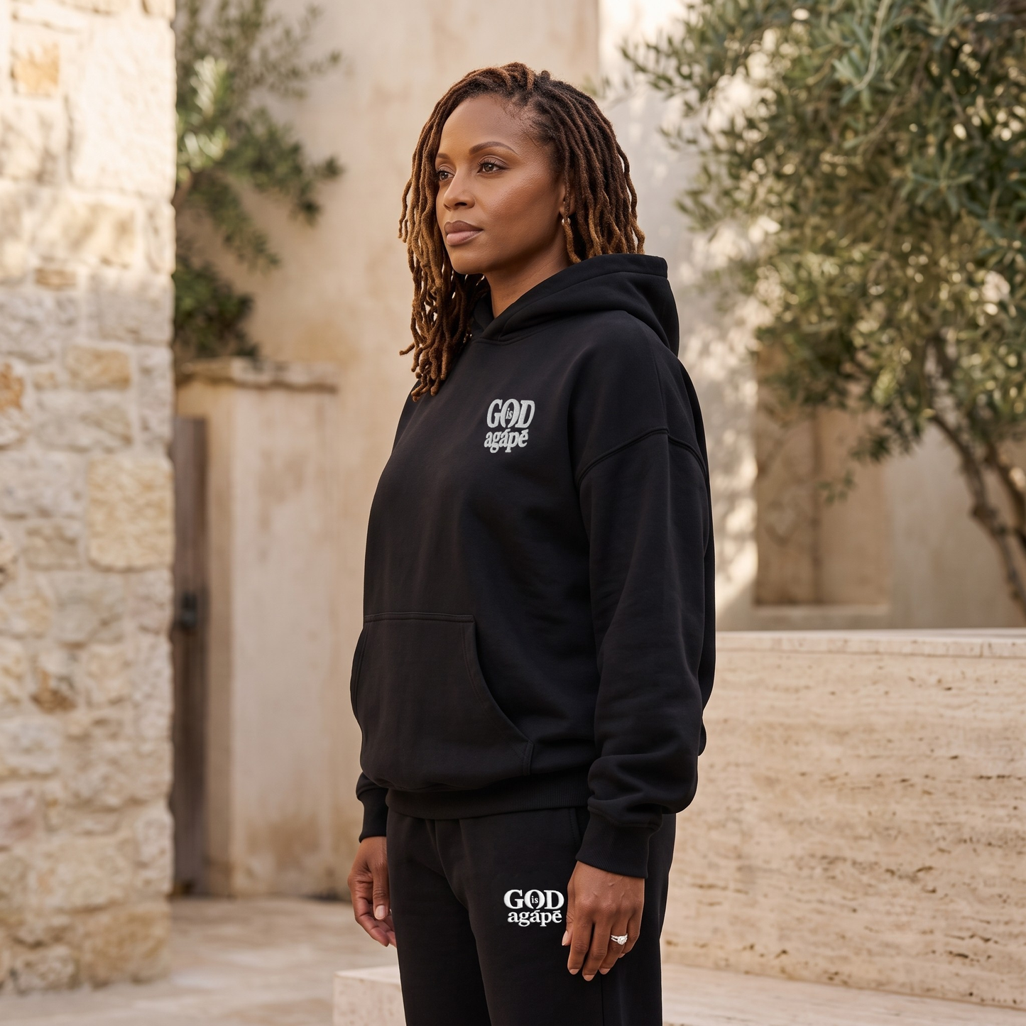 God Is Agápē — Covenant Set, Women's Fit (Black)