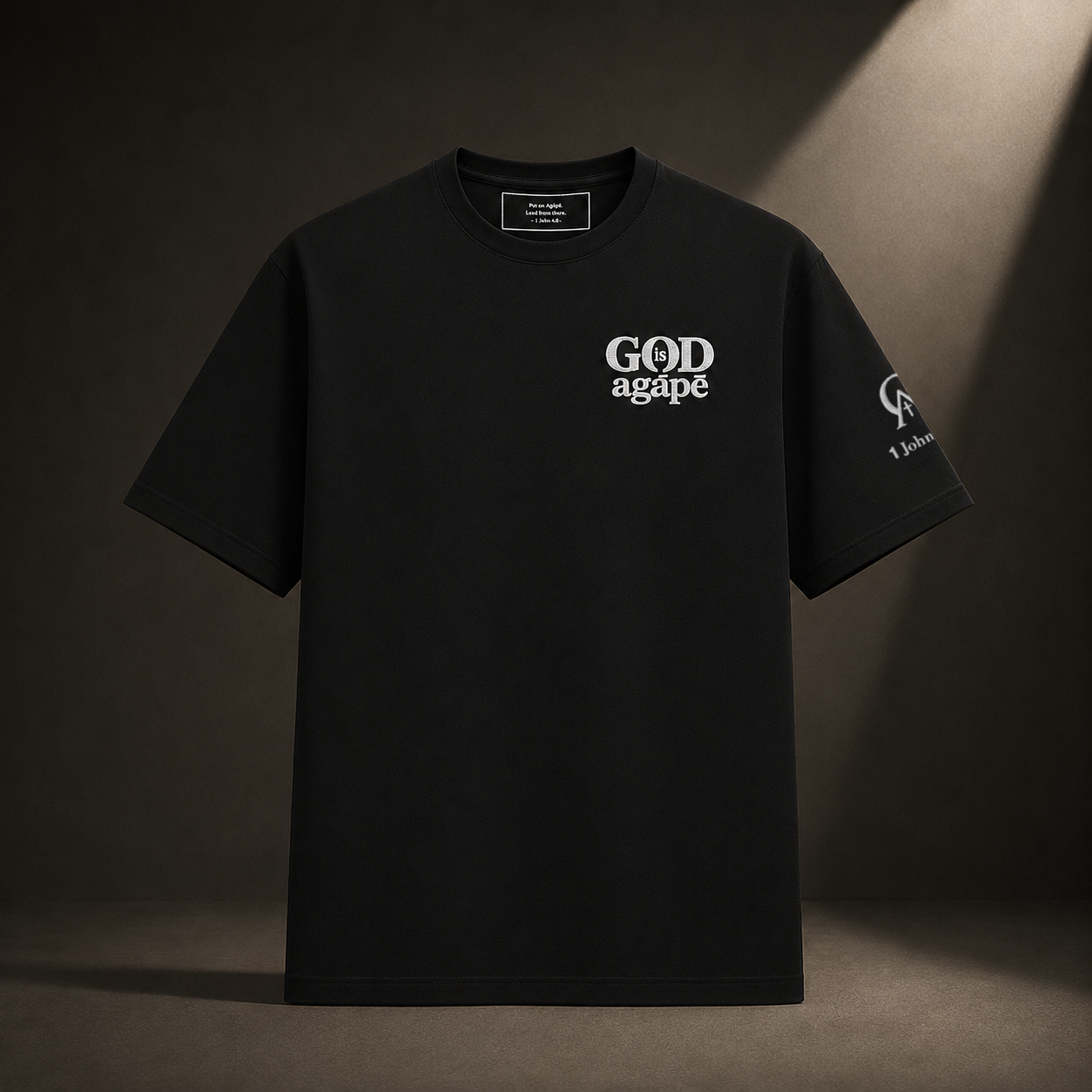 God Is Agápē — Standard Tee (Black)