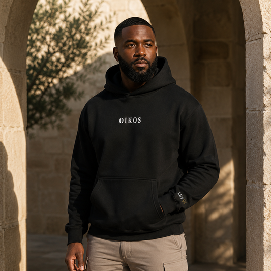 God Is Agápē — Oikos Hoodie (Black)