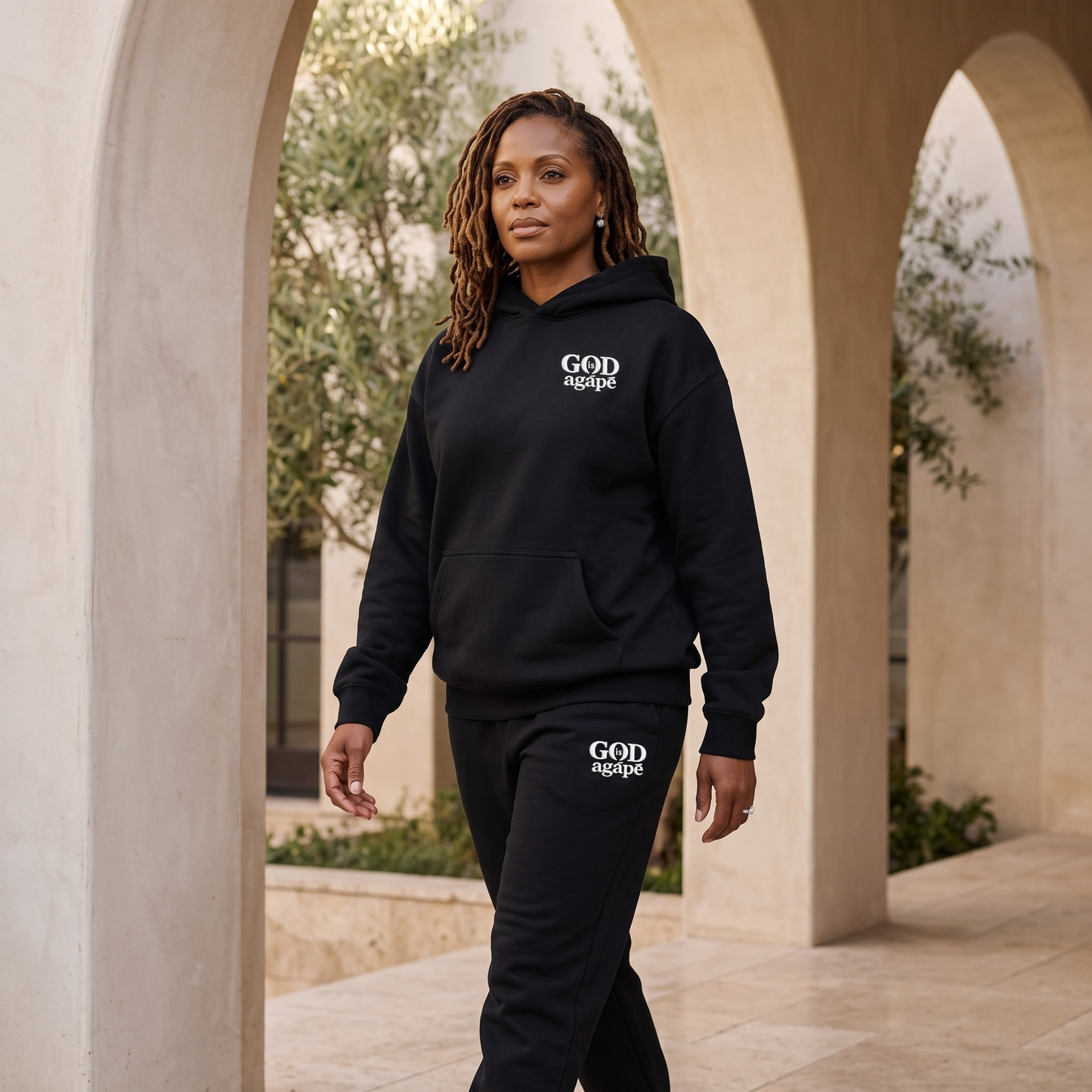 God Is Agápē — Covenant Set, Women's Fit (Black)