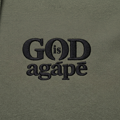God Is Agápē — Covenant Hoodie, Oversized (Olive)