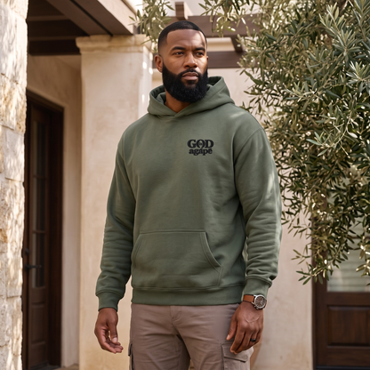 God Is Agápē — Covenant Hoodie, Oversized (Olive)