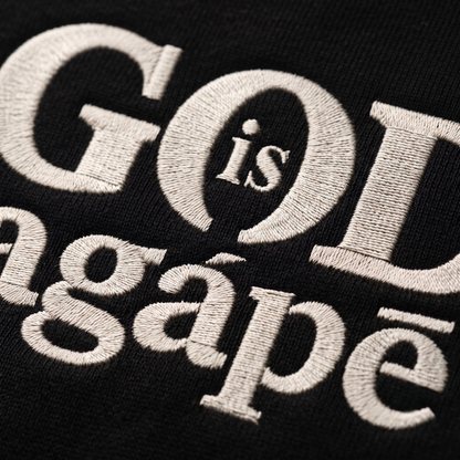 God Is Agápē — Steadfast Crew (Black)