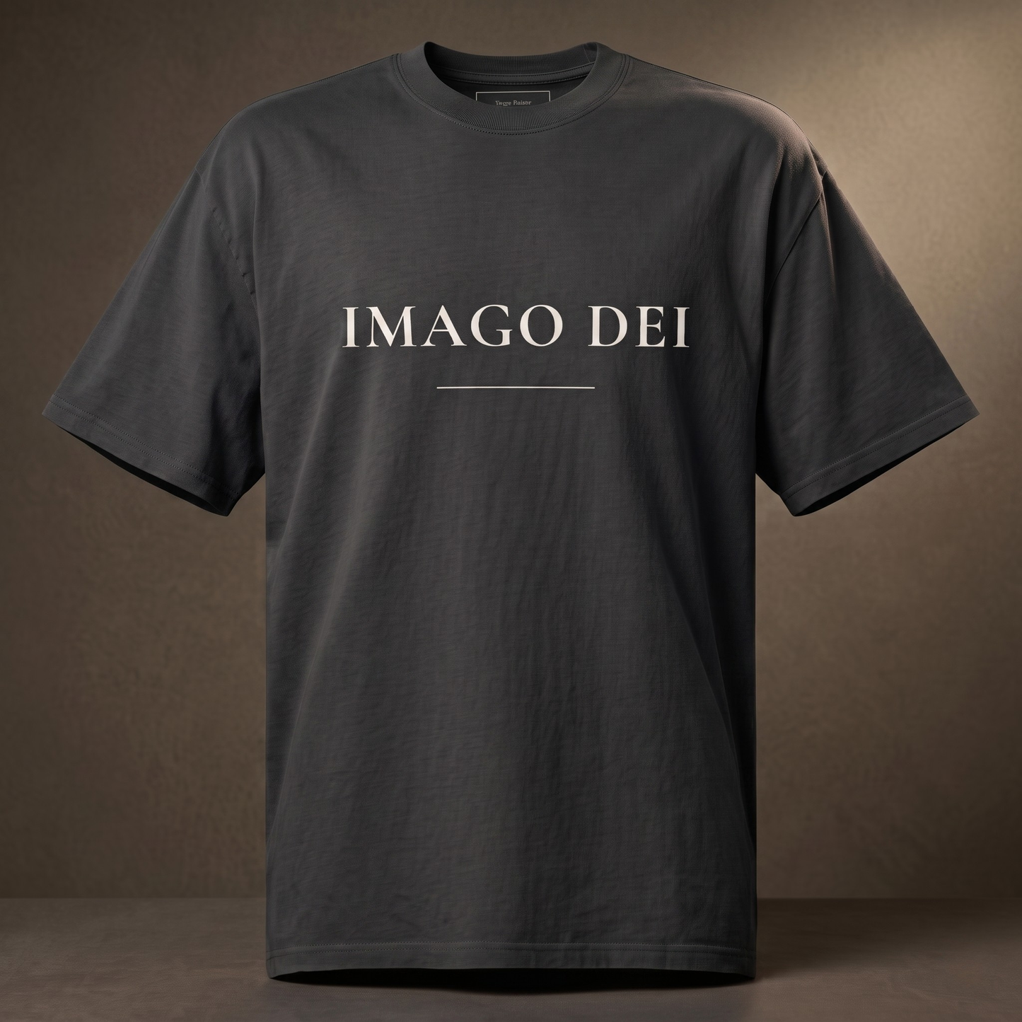 IMAGO DEI — Oversized Tee (Faded Black)