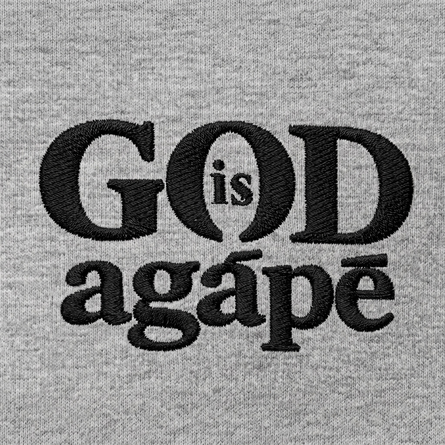 God Is Agápē — Covenant Hoodie, Oversized (Athletic Grey)