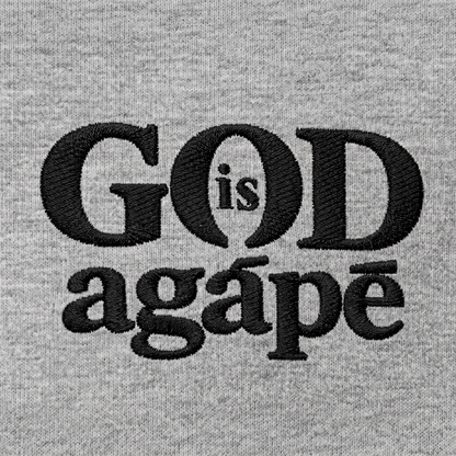 God Is Agápē — Covenant Hoodie, Oversized (Athletic Grey)
