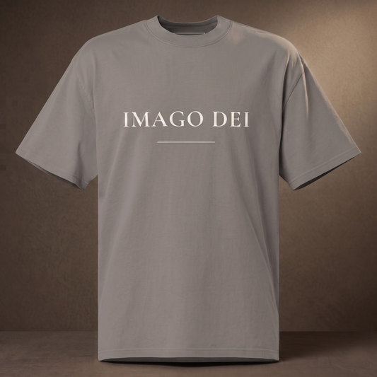 IMAGO DEI — Oversized Tee (Faded Grey)
