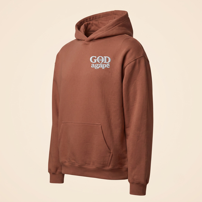 God Is Agápē — Covenant Hoodie, Oversized (Clay)