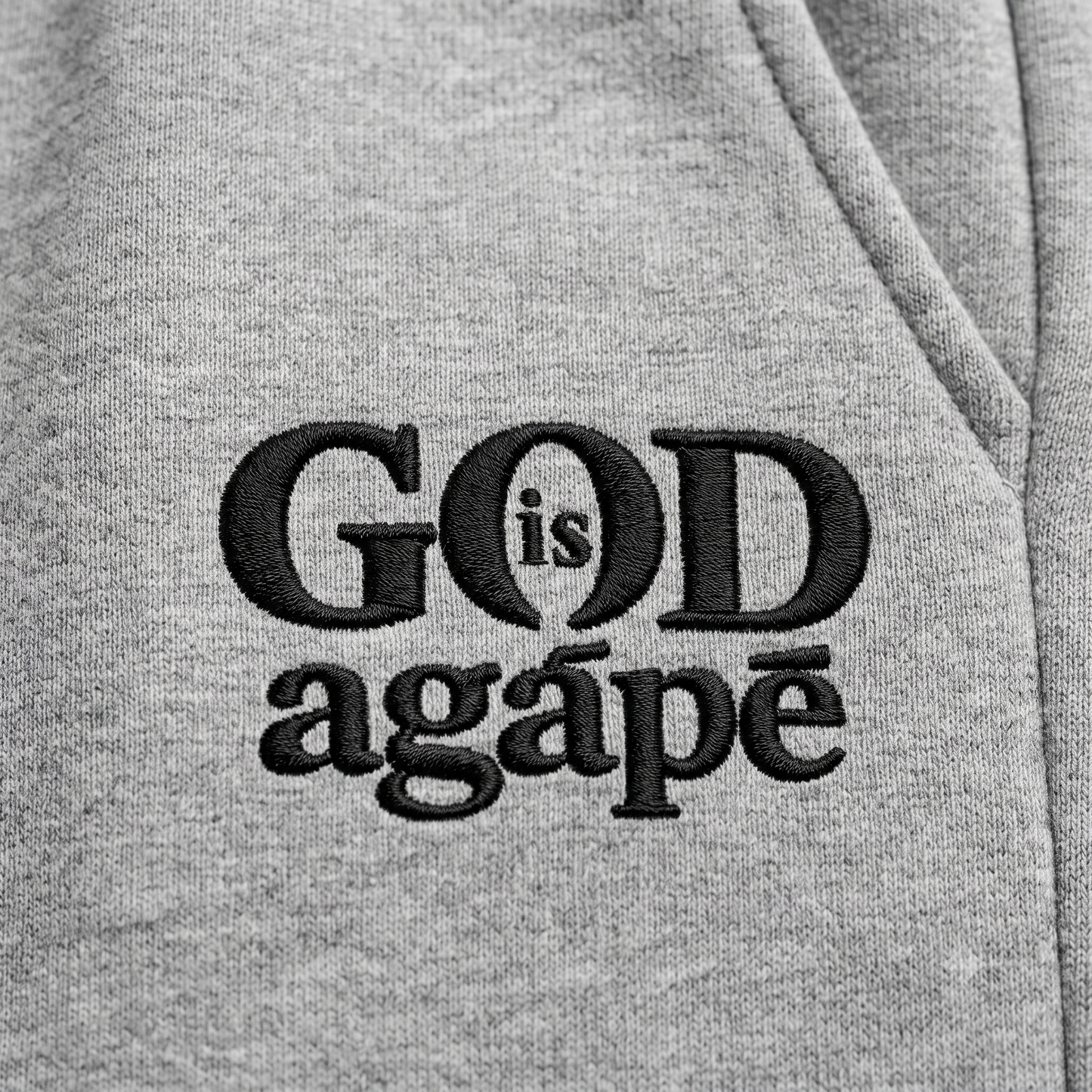 God Is Agápē — Covenant Track Pant, Women’s Fit (Athletic Grey)