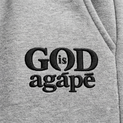 God Is Agápē — Covenant Track Pant, Women’s Fit (Athletic Grey)