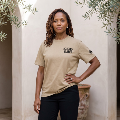 God Is Agápē — Standard Tee (Sand)