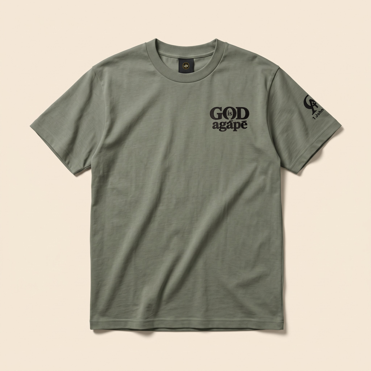 God Is Agápē — Standard Tee (Olive)