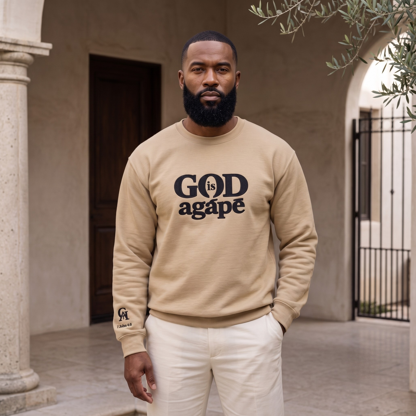 God Is Agápē — Steadfast Crew (Sand)