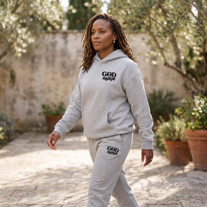 God Is Agápē — Covenant Set, Women's Fit (Athletic Grey)