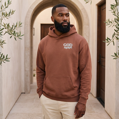 God Is Agápē — Covenant Hoodie, Oversized (Clay)