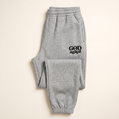 God Is Agápē — Covenant Track Pant, Women’s Fit (Athletic Grey)