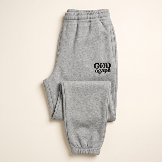 God Is Agápē — Covenant Track Pant, Women’s Fit (Athletic Grey)