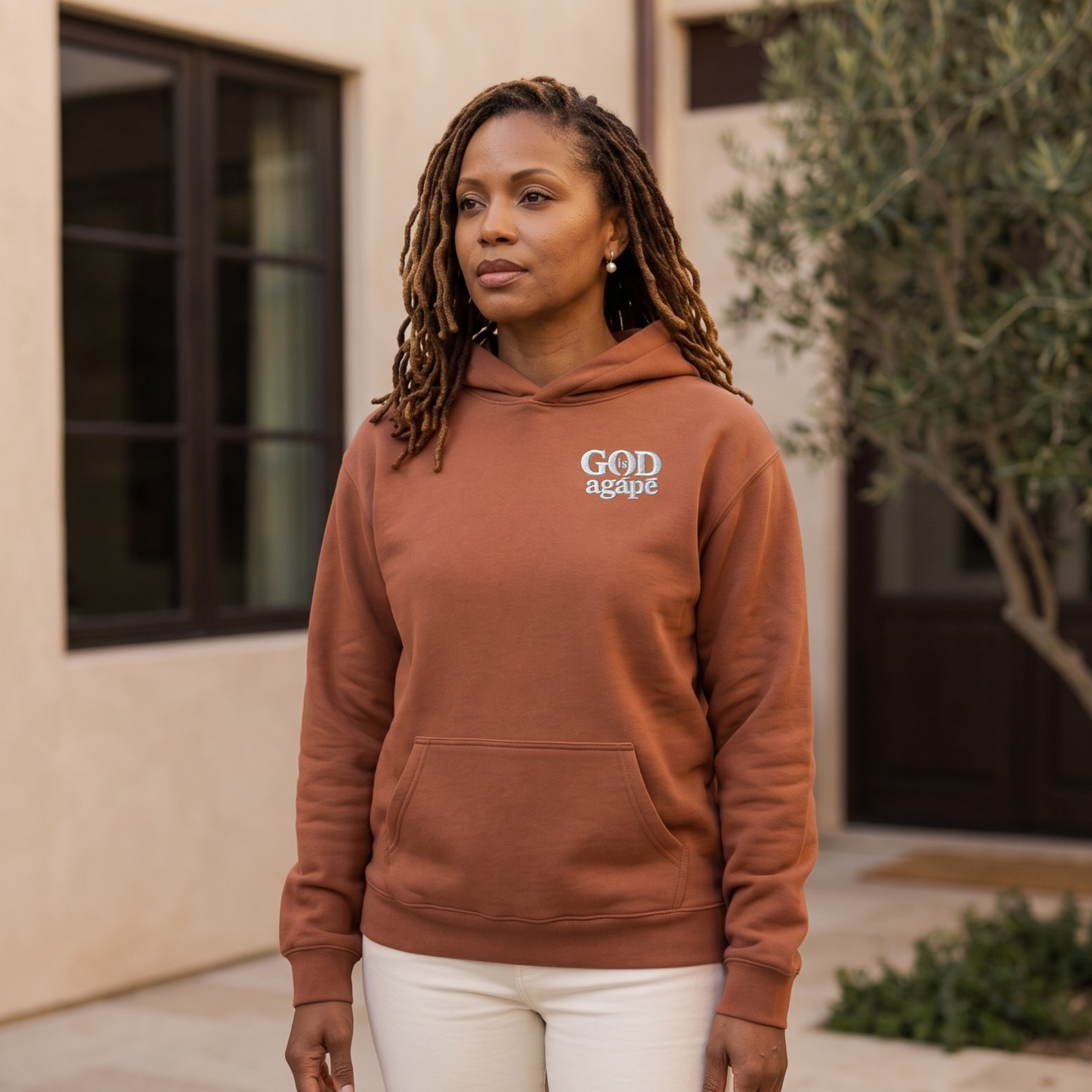 God Is Agápē — Covenant Hoodie, Oversized (Clay)