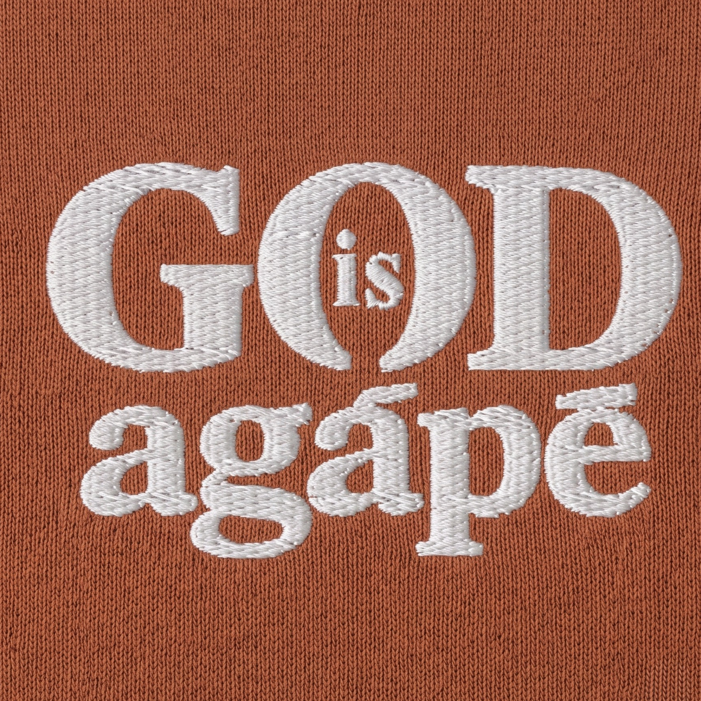 God Is Agápē — Covenant Hoodie, Oversized (Clay)