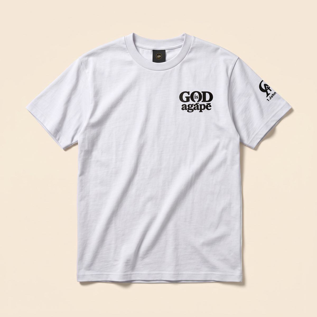 God Is Agápē — Standard Tee (White)