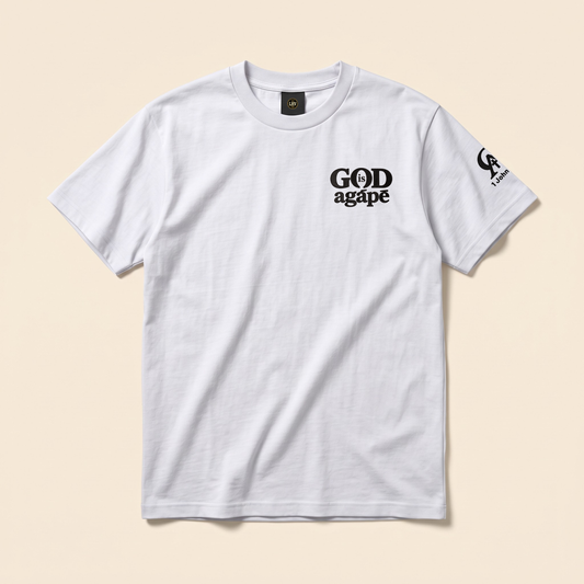 God Is Agápē — Standard Tee (White)