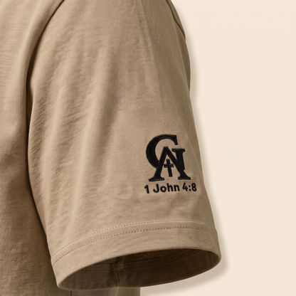 God Is Agápē — Standard Tee (Sand)