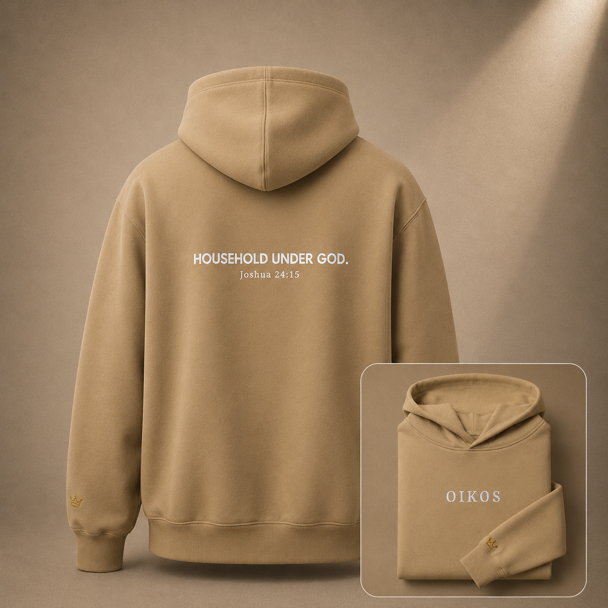 God Is Agápē — Oikos Hoodie (Sand)