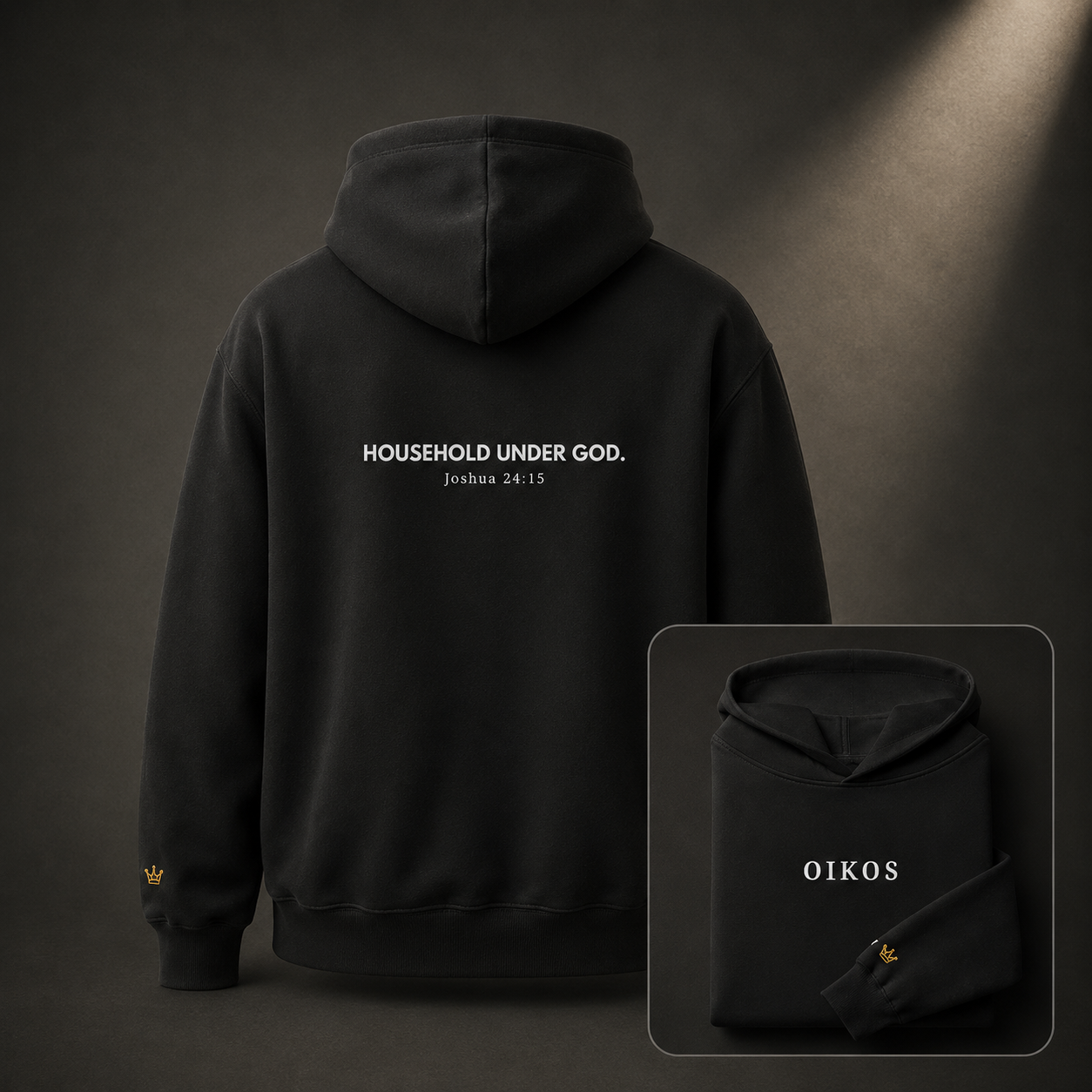 God Is Agápē — Oikos Hoodie (Black)